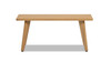 Capri 41.5" Solid Red Oak Wood Bench, Natural Brown