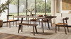 Capri 41.5" Solid Red Oak Wood Bench, Dark Brown