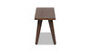 Capri 41.5" Solid Red Oak Wood Bench, Dark Brown
