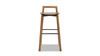 Sven 30" Modern Minimalist Low Back Wood Barstool, Dark Brown