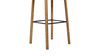 Sven 30" Modern Minimalist Low Back Wood Barstool, Dark Brown
