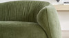 Ardelle 145.67" Curved Right Arm Facing Pleated-Back Sofa, Green