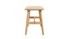 Rivelle 31.5" Hand-Woven Rattan & Solid Oak Bench