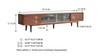 Lunaro 78.74" Solid Red Oak TV Cabinet with Changhong Glass Sliding Doors and Drawers