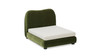 Roman 26" Upholstered Modern Pet Bed, Small to Medium Dog or Cat, Olive Green