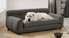 Huxley 38" Linen Upholstered Dog Sofa for Medium & Large Dogs, Gray