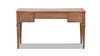 Dauphin 55" 3-Drawer Wood Executive Desk, Brown Rubber Wood & Veneer