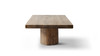 Arbor 60" Solid Reclaimed Elm Rectangular Plinth Coffee Table, Heritage Medium-Dark Brown