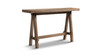 Hawthorne 60" Solid Reclaimed Elm Trestle Console Table, Heritage Medium-Dark Brown