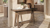 Hawthorne 60" Solid Reclaimed Elm Trestle Console Table, Heritage Medium-Dark Brown