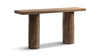 Arbor 60” Reclaimed Elm Double Pillar Console Table, Heritage Medium-Dark Brown