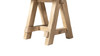 Hawthorne 18” Square Reclaimed Elm Trestle Side Table, Heritage Light Natural Brown