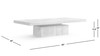 Calder 60" Solid Reclaimed Elm Block Plinth Coffee Table, Heritage Light Natural Brown