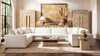 Calder 60" Solid Reclaimed Elm Block Plinth Coffee Table, Heritage Light Natural Brown