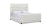 Brooklyn Queen Tufted Panel Bed Headboard and Footboard Set, Antique White 1