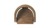 Soren Solid Reclaimed Elm Sculptural Accent Curved Dining Chair, Heritage Medium-Dark Brown