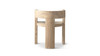 Soren Solid Reclaimed Elm Sculptural Accent Curved Dining Chair, Heritage Light Natural Brown