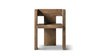 Avenel Solid Reclaimed Elm Sculptural Block Accent Chair, Heritage Medium-Dark Brown