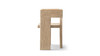 Avenel Solid Reclaimed Elm Sculptural Block Accent Chair, Heritage Light Natural Brown