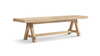 Hawthorne 72” Reclaimed Elm Trestle Dining Bench, Heritage Light Natural Brown