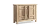 Rowan 48" Solid Reclaimed Pine 2-Door Crossbar Accent Storage Cabinet, Heritage Light Natural Brown