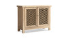 Arden 51" Solid Reclaimed Pine Lattice 2-Door Accent Storage Cabinet, Heritage Light Natural Brown