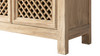 Arden 51" Solid Reclaimed Pine Lattice 2-Door Accent Storage Cabinet, Heritage Light Natural Brown
