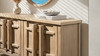 Rowan 91" Reclaimed Pine 4-Door Crossbar Sideboard Cabinet, Heritage Light Natural Brown