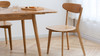 Remi Natural FAS Grade Oak Wooden Dining Chair, Set of 2, Oak Finish