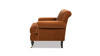 Alana 38" Lawson Accent Arm Chair Metal Casters, Burnt Orange