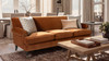 Alana 88" Lawson Three-Cushion Tight Back Sofa, Burnt Orange