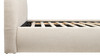 Archie Puffy Grounded Upholstered Platform Bed, Queen, Oatmeal Light Beige
