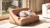 Duchess 33" Medium Princess Pet Bed Sofa with Fringe Skirt, Peach Orange