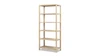 Ellis 71" Reclaimed Pine Wood 5-Shelf Open Frame Bookcase, Light Natural Cerused