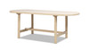 Milo 85" 8-Seat Oval Reclaimed Pine Wood Dining Table, Light Natural Cerused