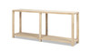 Milo 71" Reclaimed Pine Wood Console Table with Lower Shelf, Light Natural Cerused