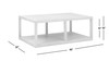 Ellis 48" Reclaimed Pine Wood Open Frame Coffee Table with Lower Shelf, Light Natural Cerused