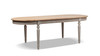 Colette 94" Reclaimed Pine Wood Oval Dining Table, Antique Natural Brown & Antique Blue-Grey