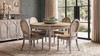Colette 55" Reclaimed Pine Wood Round Dining Table, Antique Natural Brown & Antique Blue-Grey