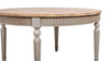 Colette 55" Reclaimed Pine Wood Round Dining Table, Antique Natural Brown & Antique Blue-Grey