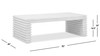 Veda 55" Reclaimed Pine Wood Stacked Geometric Waterfall Coffee Table, Whitewashed Natural