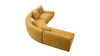 Sienna 135.83" Modern Curved 3-Piece Modular Sectional Sofa with Deep Seating and Toss Pillows