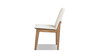 Auden Upholstered Reclaimed Pine Wood Dining Chair, Set of 2, Soft Flax Light Beige Chenille