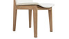 Auden Upholstered Reclaimed Pine Wood Dining Chair, Set of 2, Soft Flax Light Beige Chenille