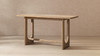 Turnkey 72" Reclaimed Pine Wood Modern Trestle Console Table, Antique Natural Brown