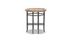 Foundry 24" Square Reclaimed Wood & Iron Side Table, Antique Natural Brown