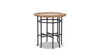 Foundry 24" Square Reclaimed Wood & Iron Side Table, Antique Natural Brown
