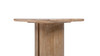 Sonoma 22" Square Pedestal Reclaimed Pine Wood Side Table, Rustic Greige Brown