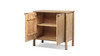 Nolan 38" 2-Door Reclaimed Pine Wood Accent Cabinet, Antique Natural Brown
