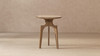 Carmel 22" Round Reclaimed Pine Wood Side Table, Antique Natural Brown